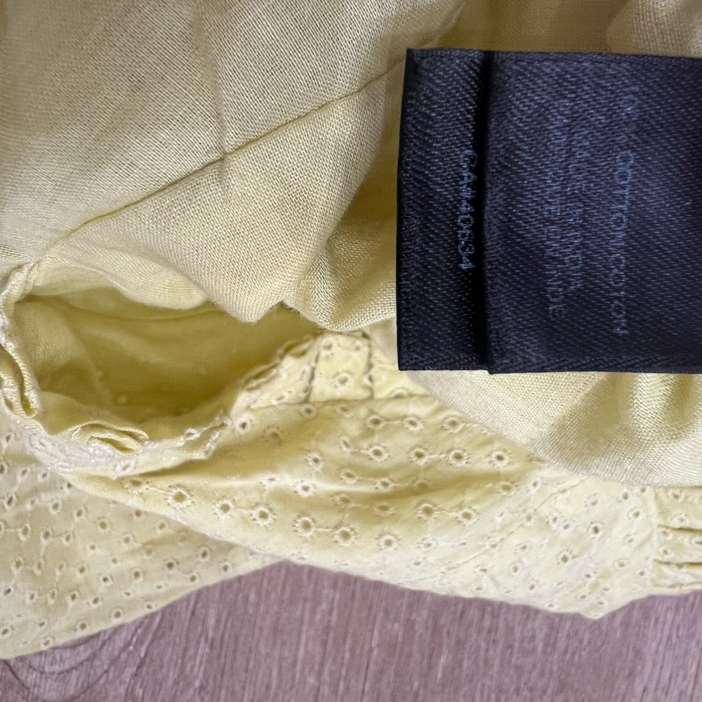 Marc by Marc Jacobs yellow eyelet  blouse size 2 - Picture 7 of 8